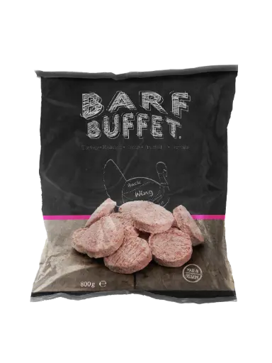[4DC0180002] Barf Buffet : Kalkoenkarkas Hamburgers