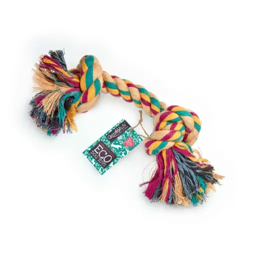 [4DC0220004] Green & Wilds : Big Rope 2 Knot, Eco Dog Toy