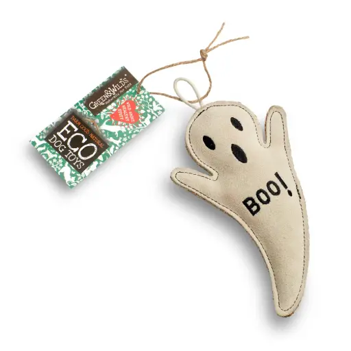 [4DC0220009] Green & Wilds : Boo Hoo Ghost, Eco Dog Toy 