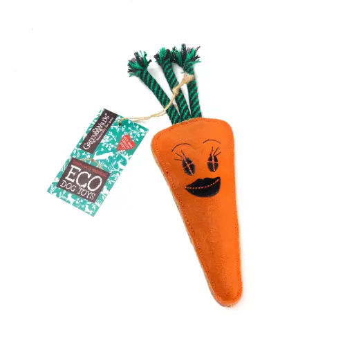 [4DC0220010] Green & Wilds : Candice the Carrot, Eco Dog Toy