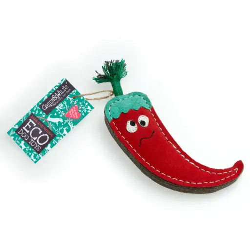 [4DC0220011] Green & Wilds : Chad the Red Hot Chilli Pepper, Eco Dog Toy