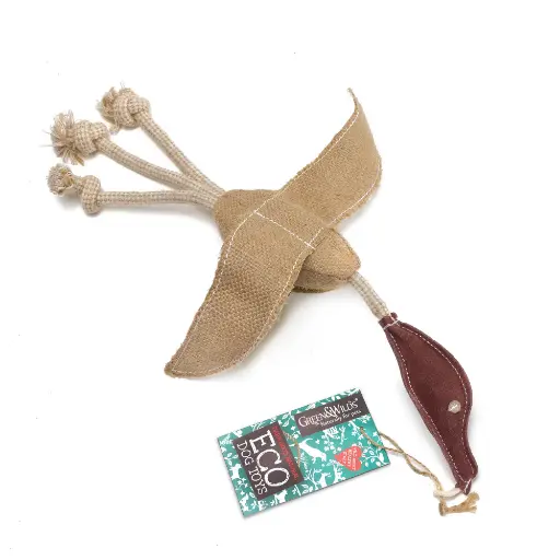 [4DC0220018] Green & Wilds : Desmond the Duck, Eco Dog Toy