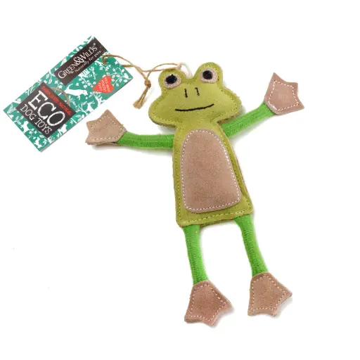 [4DC0220025] Green & Wilds : Francois Le Frog, Eco Dog Toy