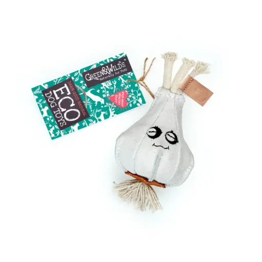 [4DC0220028] Green & Wilds : Gary the Garlic, Eco Dog Toy