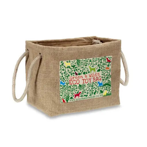 [4DC0220035] Green & Wilds : Jute Toy Bag