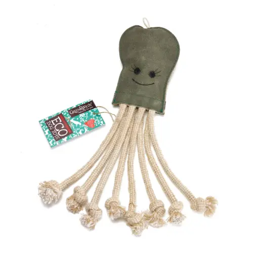 [4DC0220043] Green & Wilds : Olive the Octopus, Eco Dog Toy