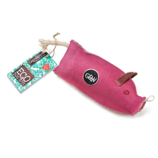 [4DC0220045] Green & Wilds : Peggy the Pig, Eco Dog Toy