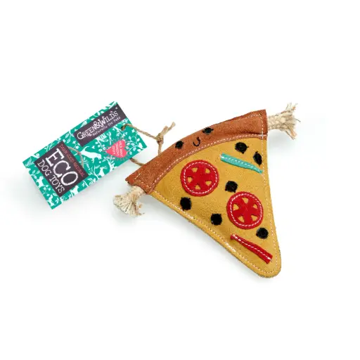 [4DC0220046] Green & Wilds : Pepe le Pizza, Eco Dog Toy