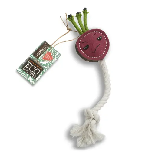 [4DC0220050] Green & Wilds : Ruby the Radish, Eco Dog Toy
