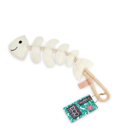 [4DC0220060] Green & Wilds : Thin Lizzie the Bonefish, Eco Dog Toy