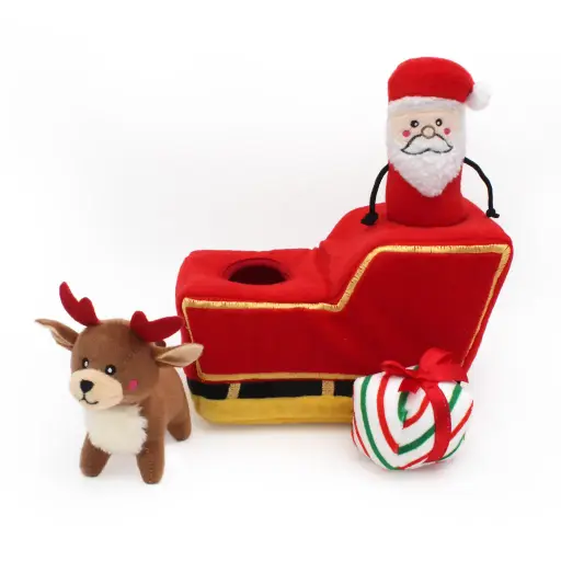 [4DC0270230] Zippy Paws : Kerst : Burrow Santa's Sleigh